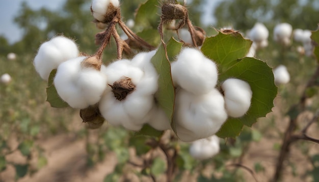 Photo gossypium cotton boll plante prête à la récolte