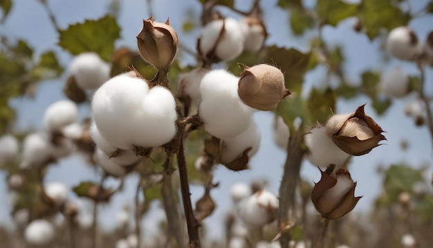 Gossypium Cotton boll plante prête à la récolte