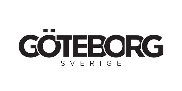 Photo göteborg dans l'emblème de la suède le design présente une illustration vectorielle de style géométrique avec une typographie audacieuse dans une police moderne le lettrage graphique du slogan