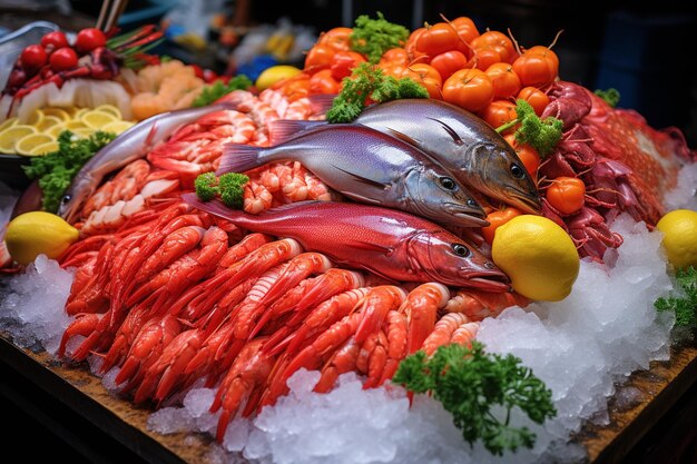 Photo le goût des marées, les fruits de mer frais, les sensations