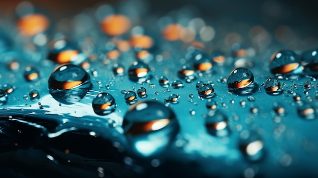 goutte d'eau abstraite avec des lumières colorées