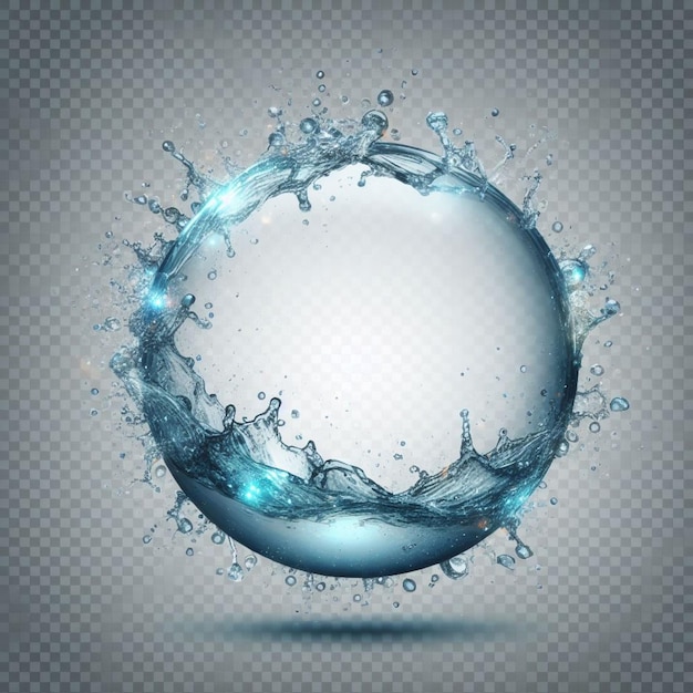 une goutte d'eau avec des bulles et des bulles