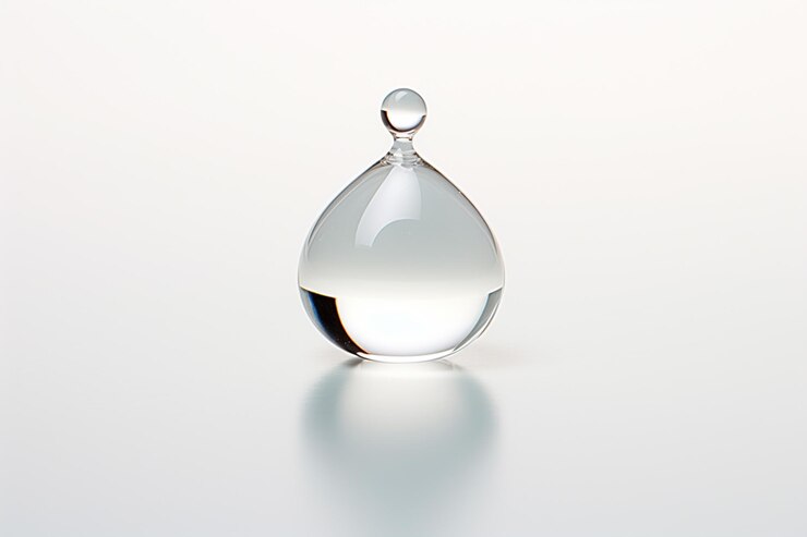 Photo une goutte d'eau sur fond blanc