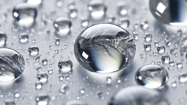 Goutte d'eau sur le verre