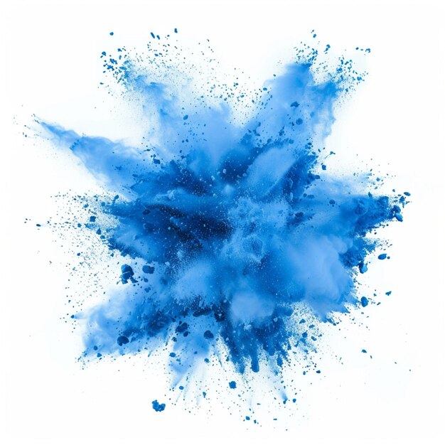 une goutte d'encre bleue avec un cœur bleu dessus