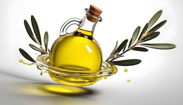 goutte d'huile d'olive isolée