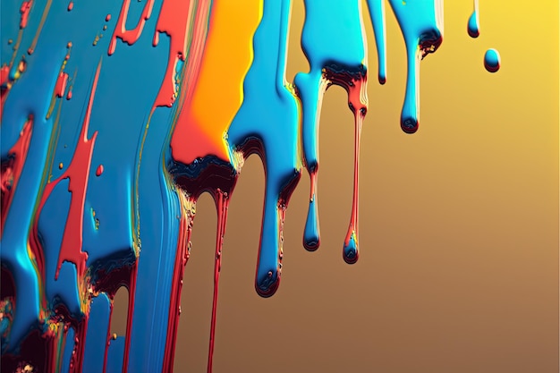 Goutte de peinture métallisée