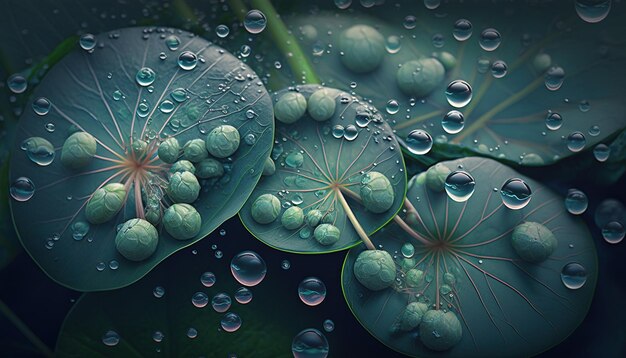 Photo gouttelettes d'eau sur une feuille verte avec le mot eau dessus