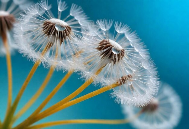 Des gouttelettes d'eau sur une fleur avec des gouttes d'eau dessus.