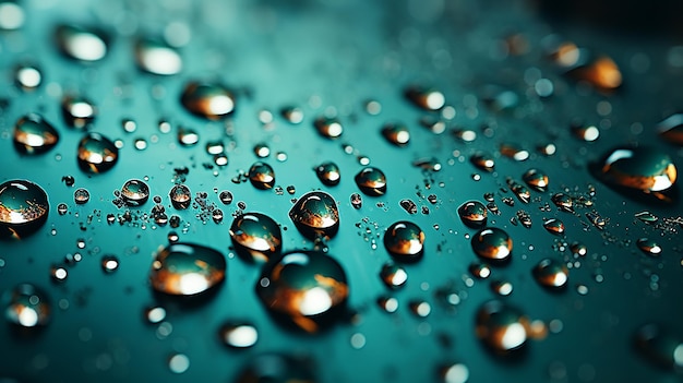 Des gouttelettes d'eau sur un panneau de verre