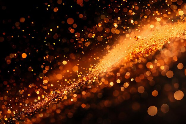 Des gouttelettes de poussière ambre avec un motif de gouttelette de poustière lumineuse orange Effet FX Texture Filtre de film BG Art
