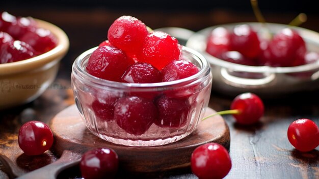 Gouttes de cerise aigre-douce
