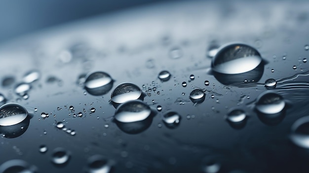 Des gouttes d'eau sur la fenêtre d'une voiture Des gouttelettes de pluie sur la vitre