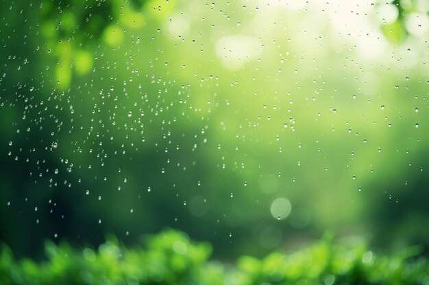 Des gouttes d'eau sur une feuille sèche après la pluie en automne