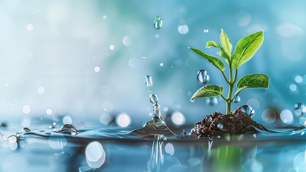 Des gouttes d'eau sur une feuille verte