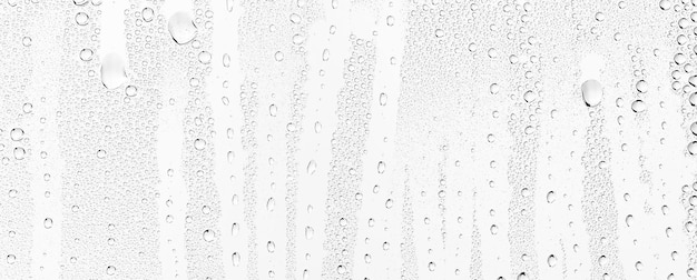 gouttes d'eau de fond blanc sur le verre, fond d'écran de superposition de conception abstraite