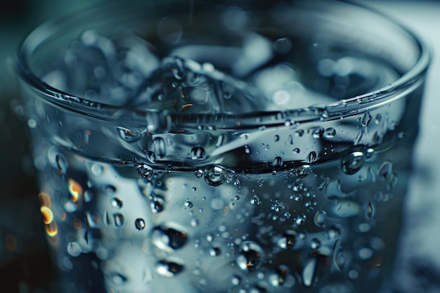 Photo des gouttes d'eau sur le verre