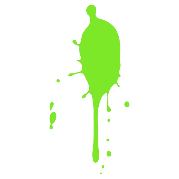 Gouttes et éclaboussures de peinture verte