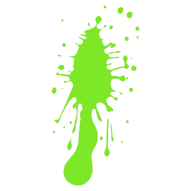 Gouttes et éclaboussures de peinture verte