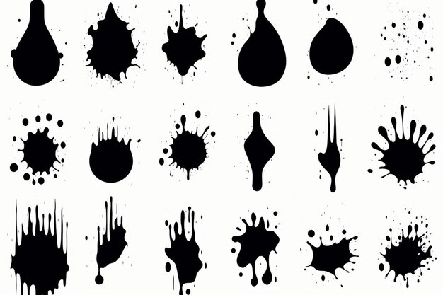 Photo gouttes d'encre et éclaboussures tache d'effacement