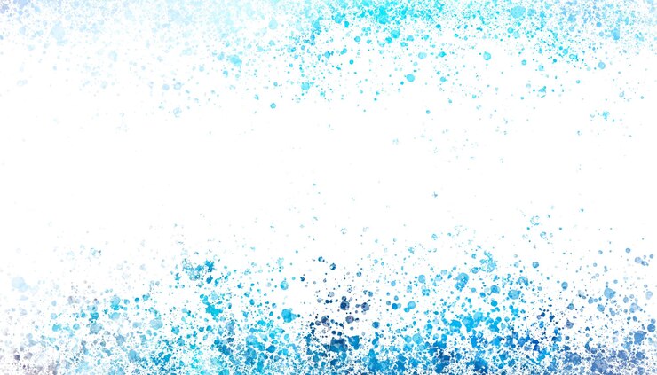 Photo gouttes de fond abstrait cadre bleu aquarelle sur papier blanc