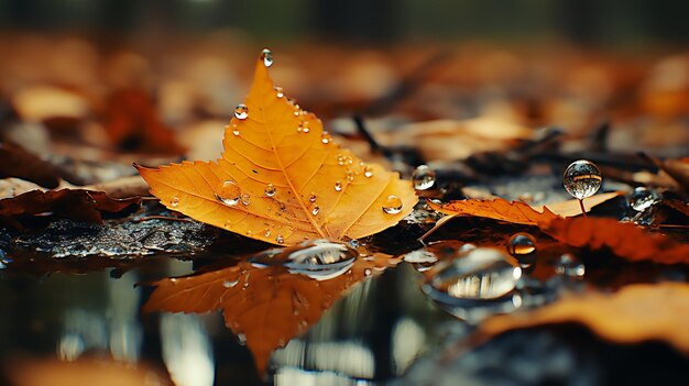 gouttes de pluie botanique HD papier peint 8k stock image photographique