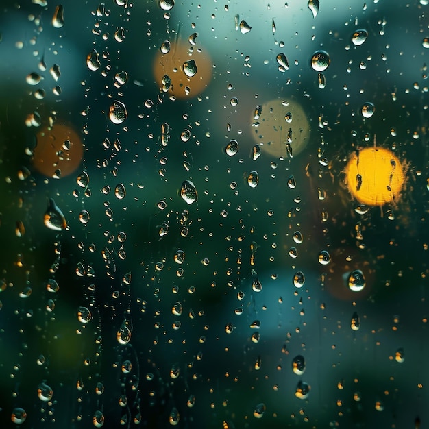 Des gouttes de pluie sur la fenêtre