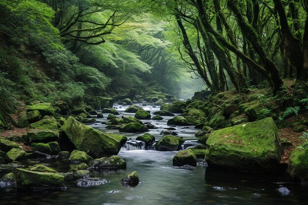 Des gouttes de pluie tombant sur une rivière ou un ruisseau