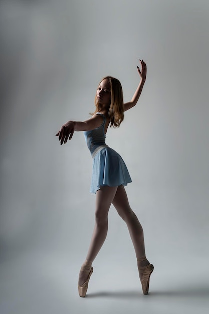 grâce et charme d'une danse de ballerines dans un studio photo