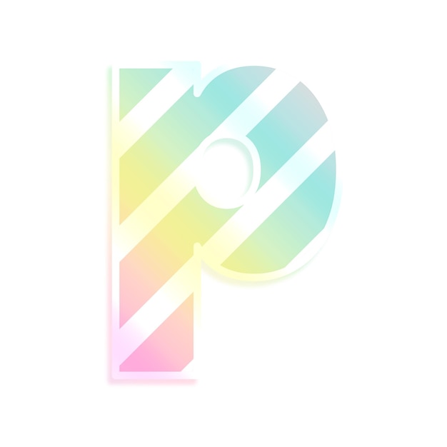 Le gradient de l'arc-en-ciel de la lettre Png
