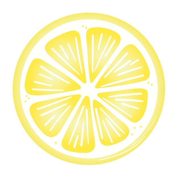 Photo gradient tranche de citron clip art illustration vectorielle