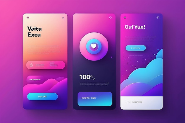 Photo gradient ui ux arrière-plan illustré