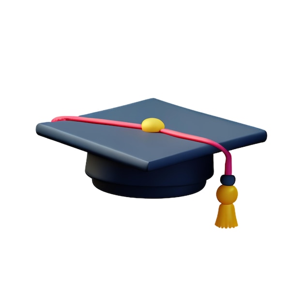 Graduate college high school ou cap universitaire isolé sur fond blanc