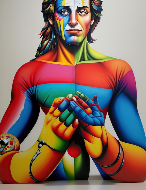 Graffiti de style Eduardo Kobra d'un médecin