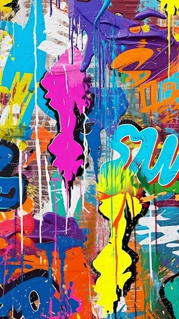 Des graffitis colorés