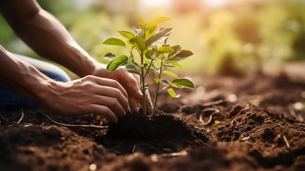 Graines de changement Une personne qui plante des arbres pour un avenir plus vert