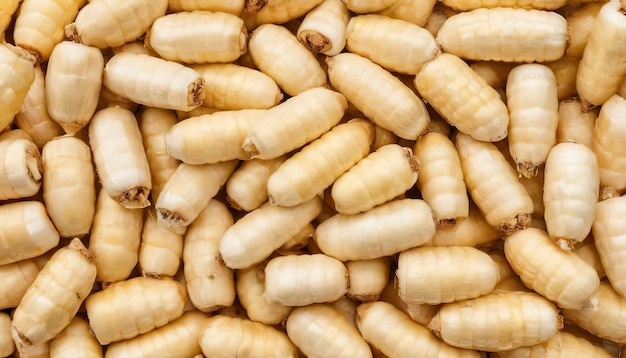 Graines de maïs isolées sur fond blanc