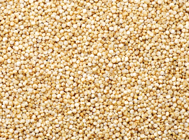 Graines de quinoa se bouchent, arrière-plan. La vue d'en haut