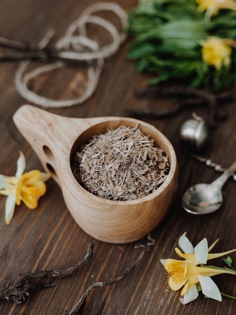 Graines et racines d'herbes pour la menace médicale