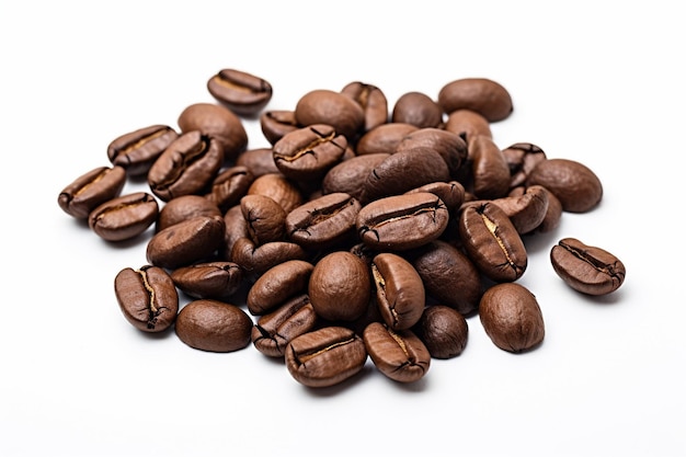 Grains de café arabica fraîchement torréfiés de haute qualité