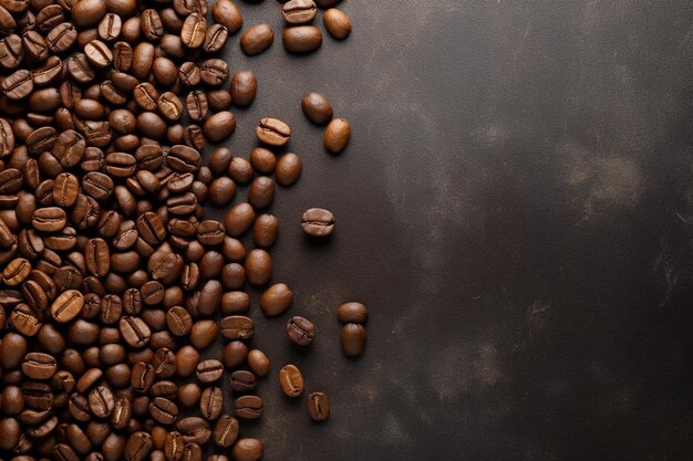 grains de café assortis sur un fond sombre