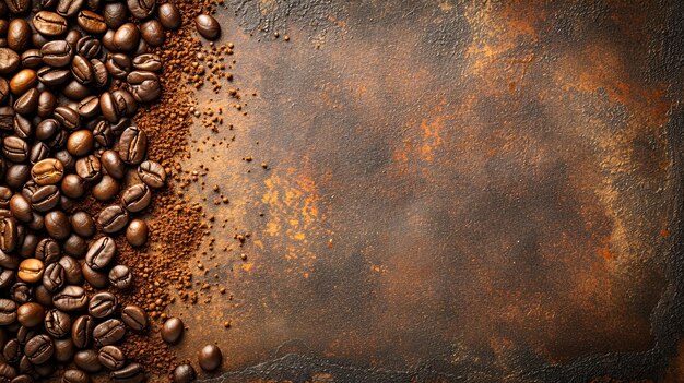 Des grains de café un attrait parfumé un élixir du matin une anticipation de l'essence de l'énergie et de la vitalité