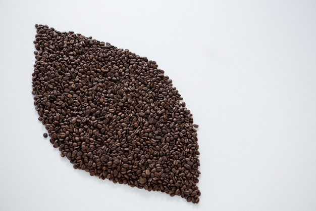 Grains de café formant la forme des yeux