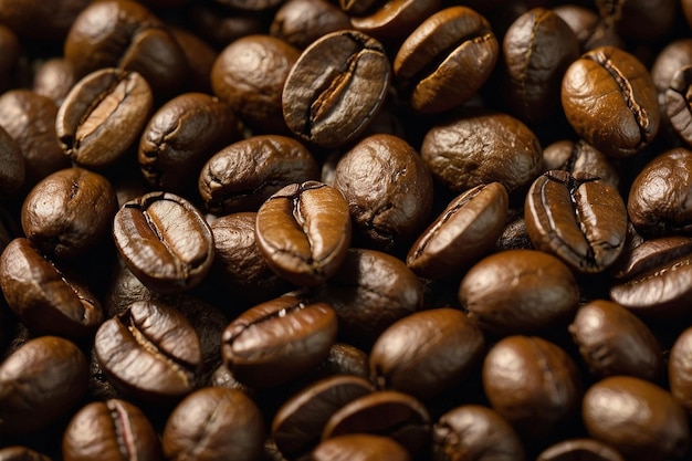 Des grains de café en forme de cœur