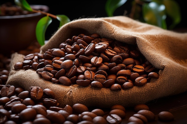 Grains de café importés