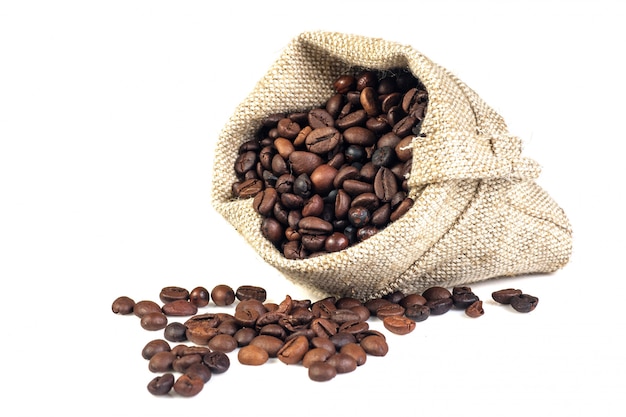 Grains de café en sachet