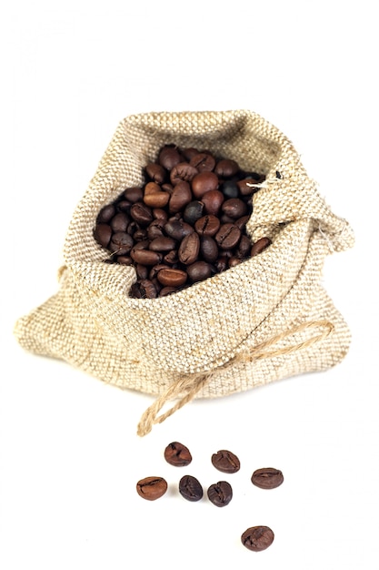 Grains de café en sachet