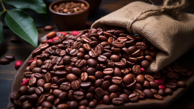 Les grains de café sont un spectacle courant dans la région