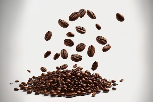 grains de café torréfiés générative ai