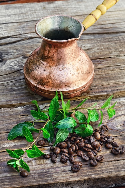 Grains de turc et de café